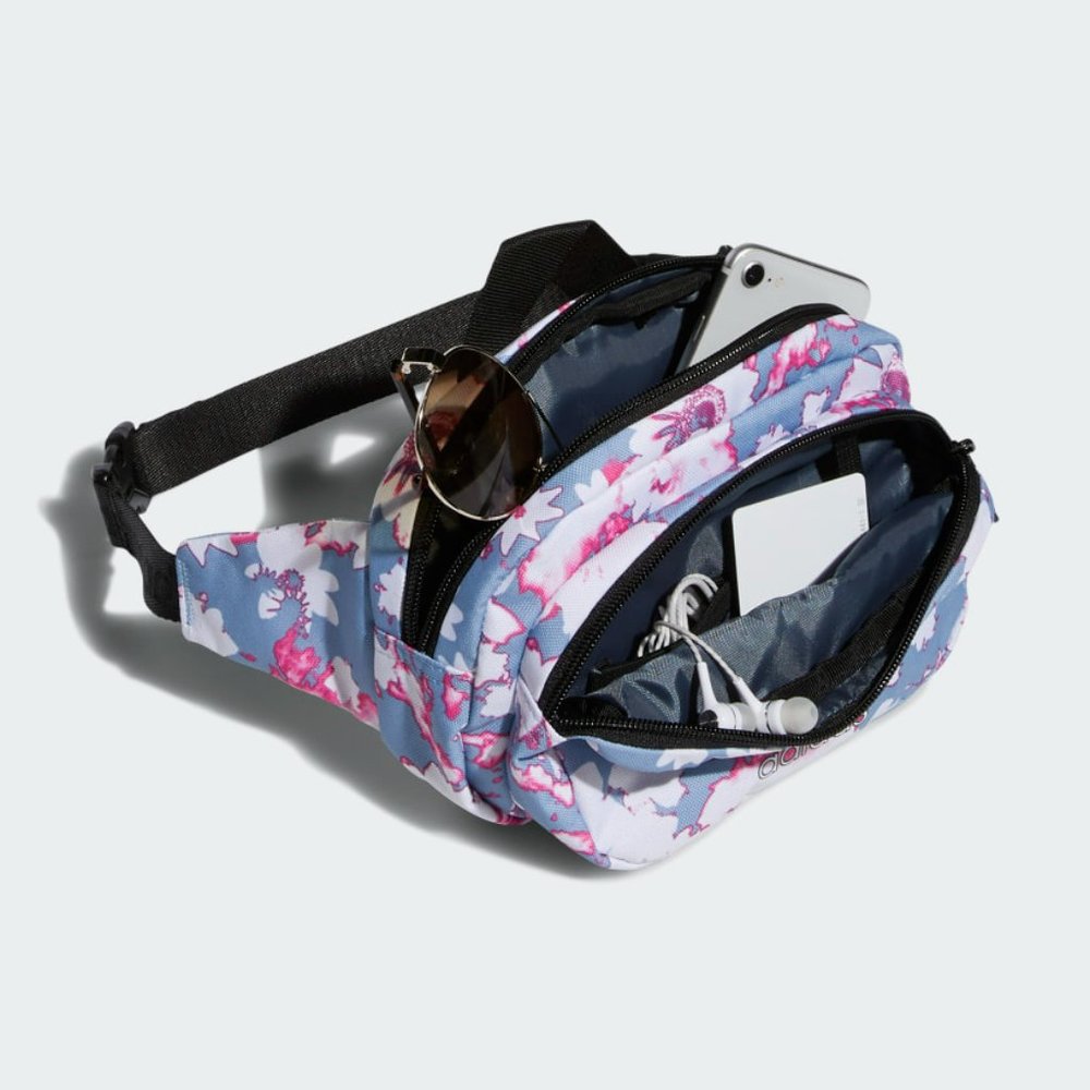 Adidas Sport Waist Pack Light Blue Pink Floral - Picture 3 of 5